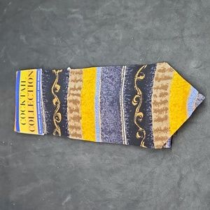 Cocktail collection striped patterned silk tie